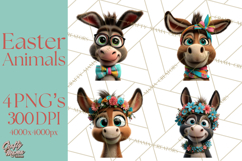 Easter PNG, Cottage Core Realistic Easter Animals Clipart Product Image 1