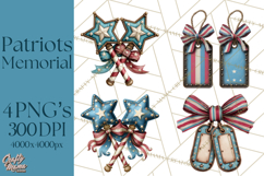 Inspirational Patriotic Memorial Clipart, 4th of July Png Product Image 1