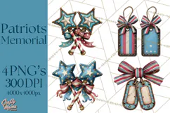 Inspirational Patriotic Memorial Clipart, 4th of July Png Product Image 1