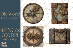 Clockwork Chronicles Vintage Steampunk Clipart PNG Files Product Image 1