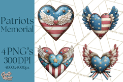 Inspirational Patriotic Memorial Clipart, 4th of July Png Product Image 1