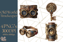 Clockwork Chronicles Vintage Steampunk Clipart PNG Files Product Image 1