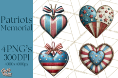 Inspirational Patriotic Memorial Clipart, 4th of July Png Product Image 1