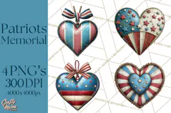 Inspirational Patriotic Memorial Clipart, 4th of July Png Product Image 1