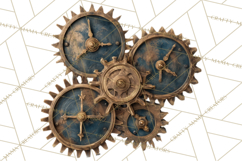 Clockwork Chronicles Vintage Steampunk Clipart PNG Files Product Image 3
