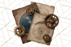 Clockwork Chronicles Vintage Steampunk Clipart PNG Files Product Image 5