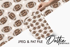 Happy Footballs Repeat Seamless Pattern jpg pat file Product Image 2