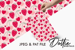 Fruity Hearts Valentines Repeat Seamless Pattern jpg .pat Product Image 2