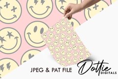 Pink Happy Smiles Repeat Seamless Pattern - Digital Paper Product Image 1