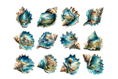 Fantasy Conch Shell Landscape PNG Clipart Product Image 4