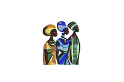 African Sisterhood - Machine Embroidery Design Product Image 1