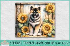20oz Akita Skinny Tumbler | Rustic Sunflowers Product Image 2