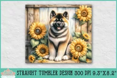 20oz Akita Skinny Tumbler | Rustic Sunflowers Product Image 2