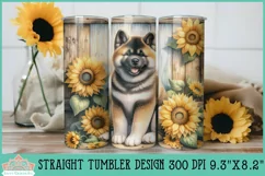 20oz Akita Skinny Tumbler | Rustic Sunflowers Product Image 1