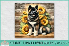 20oz Akita Skinny Tumbler | Rustic Sunflowers Product Image 2