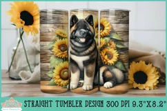 20oz Akita Skinny Tumbler | Rustic Sunflowers Product Image 1
