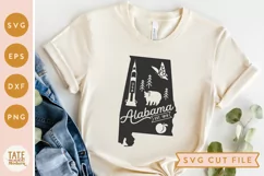 Vintage Alabama SVG cut file - Alabama state symbols svg Product Image 1