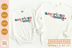 American mama & American mini SVG cut files - 4th of July Product Image 1