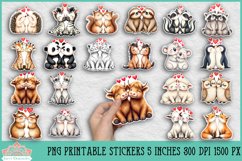 Animal Couples Printable Stickers | Valentine Stickers Product Image 1