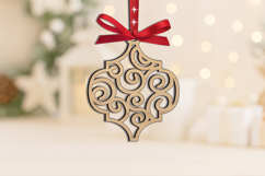SVG Arabesque Christmas Ornament Laser Holiday Home Decor Product Image 1