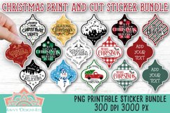 Christmas Arabesque Print and Cut Sticker Bundle 15 Designs