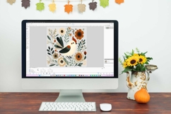 Clip Art or Clipart: Autumn Birds With Foliage Product Image 2