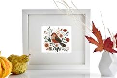 Clip Art or Clipart: Autumn Birds With Foliage Product Image 3
