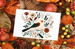 Clip Art or Clipart: Autumn Birds With Foliage Product Image 4