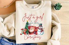 Just A Girl Who Loves Christmas Png Sublimation Design Product Image 2