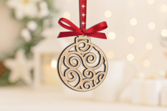 SVG Christmas Tree Ball Design Laser Ornament Holiday Decor Product Image 1