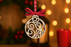 SVG Christmas Tree Ball Design Laser Ornament Holiday Decor Product Image 2