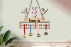 Ballet Woman SVG Medal Display Sport Hanger Wall Decor Gift Product Image 1
