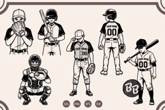 Baseball Player SVG Bundle, Baseball Boy, Kids Designs Product Image 1