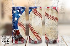 4th of July Baseball Tumbler Patriotic Flag PNG Design Product Image 2