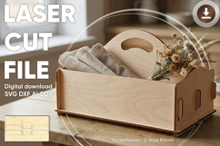 Basket toolbox - laser cut file, Glowforge pattern, CNC plan Product Image 1
