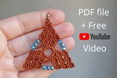 Micro Macrame Geometric Earrings DIY YouTube Transcript Product Image 1