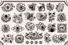Bee SVG Bundle, Honey Bee, Honeycomb Clipart Product Image 1