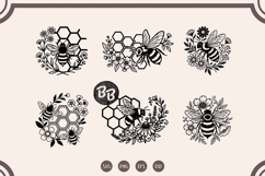 Bee SVG Bundle, Honey Bee, Honeycomb Clipart Product Image 4
