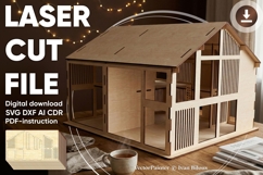 Big Dollhouse - laser cut file, Glowforge pattern Product Image 1