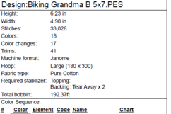 Grandma B - Biker - Machine Embroidery Design Product Image 3