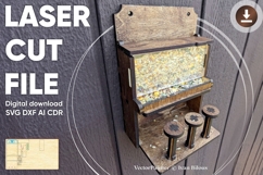 Bird&#039;s Bar feeder - laser cut file, Glowforge pattern Product Image 1