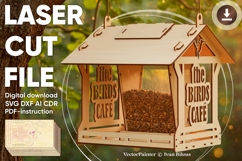 Bird Feeder SVG Laser Cut File with Assembly Instructions Product Image 1