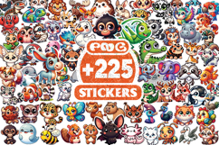 3D Cute Animals Stickers Bundle | Kawaii Animal PNG | Product Image 1
