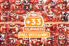 Fall Woodland Cute Animals Clipart | Autumn Forest Animals Product Image 1
