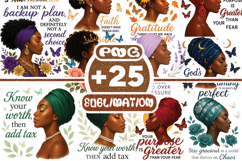 Inspirational Afro Women Quotes Clipart Bundle Product Image 1