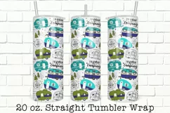 Camper Tumbler Wrap, Sublimation, 20 oz Tumbler Wrap PNG Product Image 1