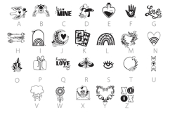 Boho Love Dingbats Product Image 3