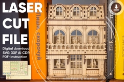 Book Nook House - Laser Project, SVG Files for Cutting CNC Product Image 1