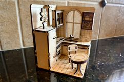 Book Nook Kitchen Laser Cut File, DIY Diorama SVG Project Product Image 2