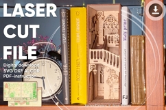 Castle Book Nook Stairs - Laser cut file, SVG DXF plan Product Image 1